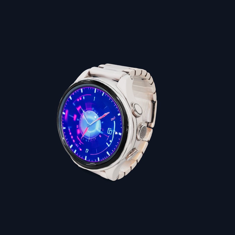 Futuristic Steel Watch model pack